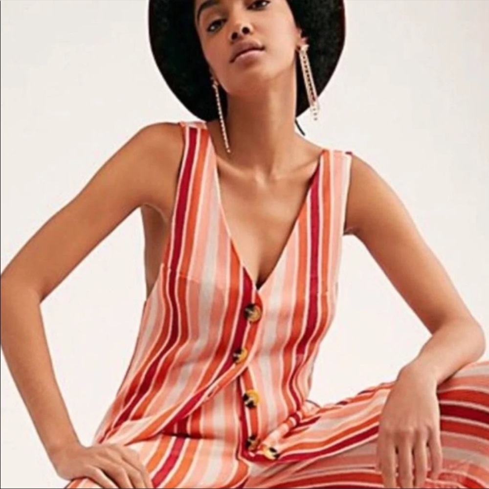 Free People 2 piece stripe set NWT